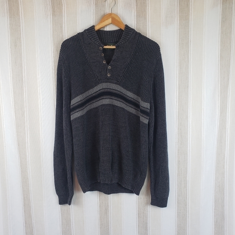 Eddie Bauer Pullover Sweater Charcoal Gray Size Large‎